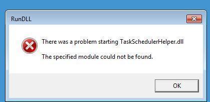Sửa lỗi không tìm thấy file TaskSchedulerHelper.dll trên windows 10