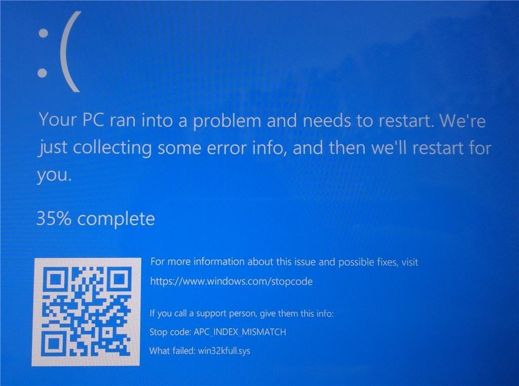 Bản cập nhật Windows 10/3 gây lỗi màn hình xanh