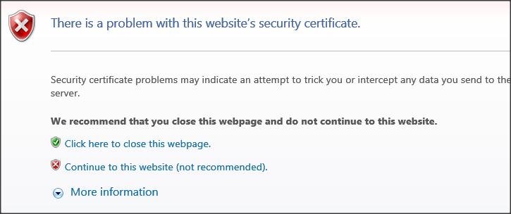There is a problem with this website&#39;s security certificate&quot; Solved -  Windows 10 Forums