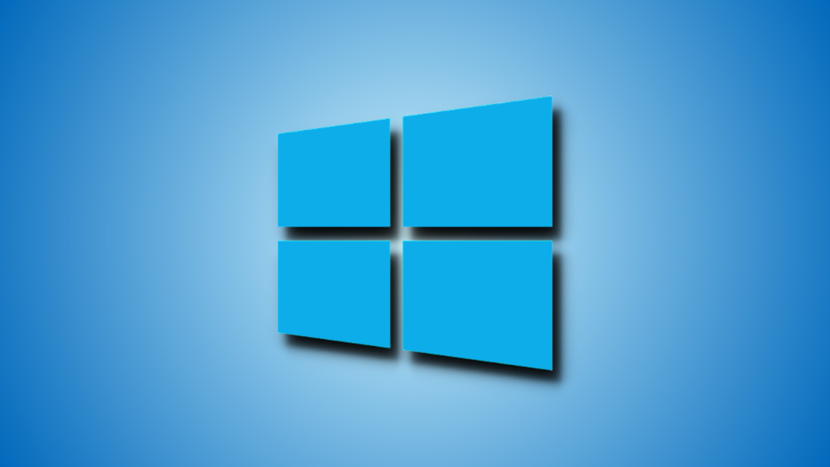 Logo Windows 10 trên nền màu xanh lam