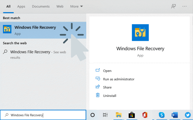 Open Windows File Recovery