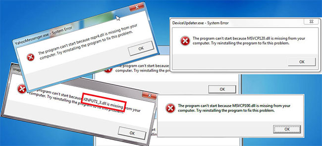 Thiếu file DLL là một vấn đề phổ biến với các hệ điều hành Windows